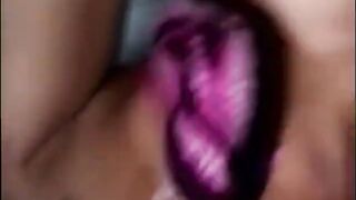 Asian lays on bed to get stuffed with big cock in pussy