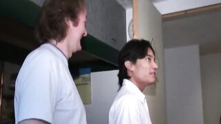 French babe gets banged by her man and his friends