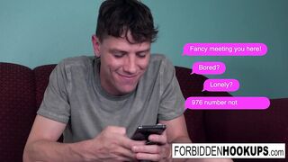 Busty brunette gets fucked by her step-brother