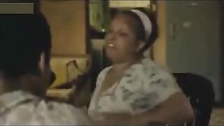 Chubby stepmom with young BBC