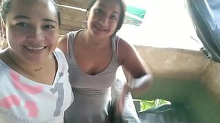 While the neighbor is alone without her husband and horny I come from behind to fuck her