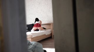 Voyeur! Stepsister Masturbate and riding you for silence FREE