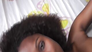 A stunning German ebony pleasing two loaded white cocks