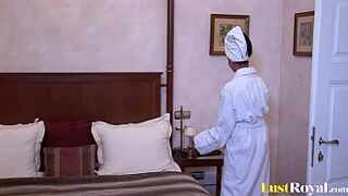 Horny blonde Mercedesz enjoys some bedroom anal