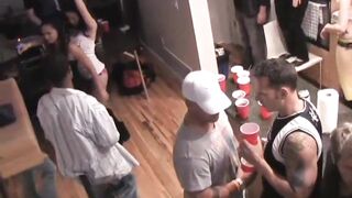 party turns into interracial fuck fest