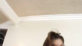 Sexy latina with small tits rides an enormous cock