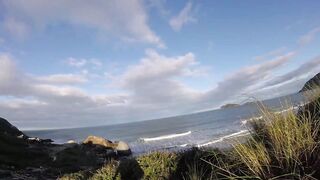 That walk on the beach with a lot of naughty at the end