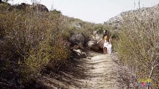 Arab princess fucking with her boyfriend in different positions outdoors