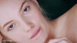 Amazing blonde girl Bella Spark masturbating in front of the camera