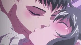 Sexy hentai wife wakes up her husband with a blowjob