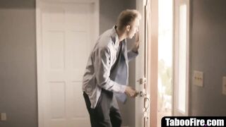 Hot MILF stepmom cheats on husband with stepson