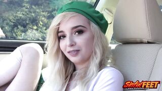 LEXI LORE PULLS HER PINK PANTIES TO THE SIDE SO HE CAN SLIP HIS DICK IN