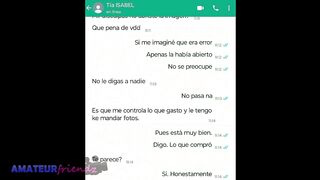 Step aunt sent wrong picture and end up fucking