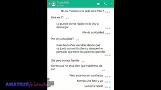 Step aunt sent wrong picture and end up fucking
