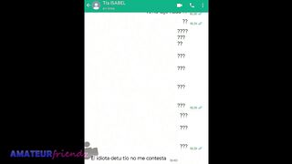 Step aunt sent wrong picture and end up fucking