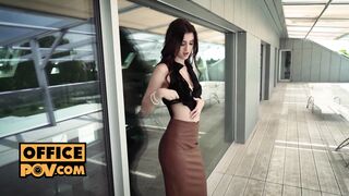 POV - The office newbie Lina Luxa is seduced by your look
