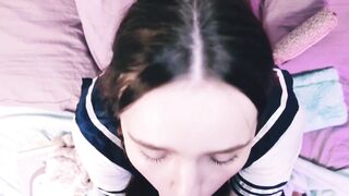 my girlfriend gives her teacher a blowjob to get good grades