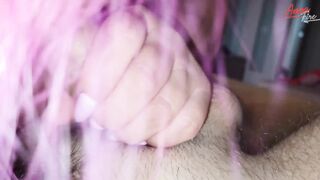 Foot fetish in pink stockings