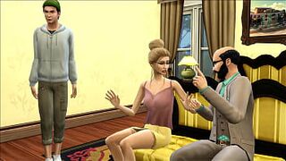 step Dad compelled step Mom to fuck with virgin step son - family sex