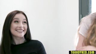 Crazy domination foursome sex with two weird blondes