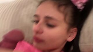 stepsister lay down to rest and I already put my dick in her little ass
