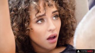 FOOTSIE BABES - Curly-Haired Babe Geisha Kyd Teases Her Foot Lover Hubby While They Fuck Hard