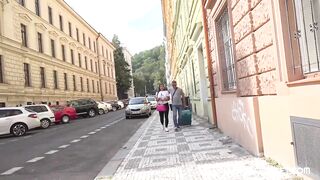 The searching ended in a great fuck for a busty brunette
