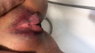 Her Wet Pussy in the Bathroom After Sex