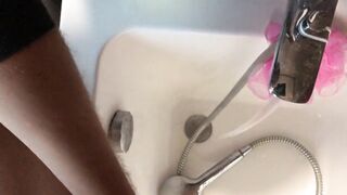 Her Wet Pussy in the Bathroom After Sex