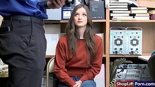 Teen shoplifter pussy rammed by officer