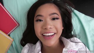 Hot Asian Daughter Eats Step Dad's Cum