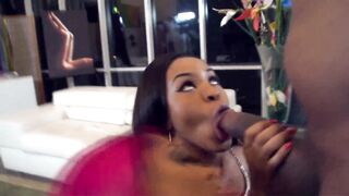 Big booty ebony pornstar Pinky XXX bring her friends for some hardcore action