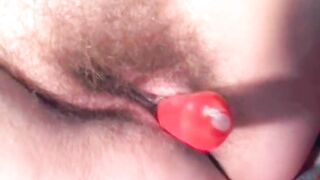 Fat slut having solo fun with her