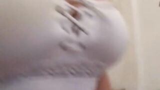 Hot blonde amateur girlfriend with big tits action