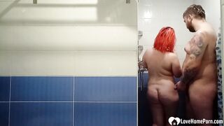 Hot bathroom sex with a thick angel