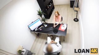 LOAN4K. Ginger charmer with pretty face is penetrated by the lender