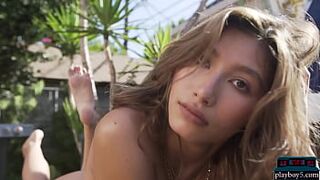 Curvy Middle Eastern model Dominique Lobito looks amazing naked for Playboy