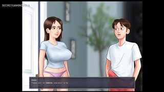 Summertime Saga - Caught Masturbating By His Busty Mature Stepmom