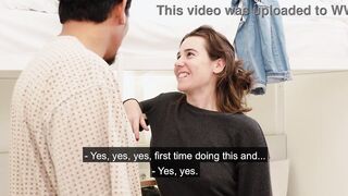 Roommates fool around after rehearsing a script.