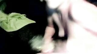 Hot blonde inserts water bottle into pussy