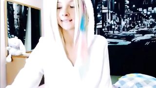 Cute teen teasing on webcam