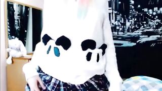 Cute teen teasing on webcam