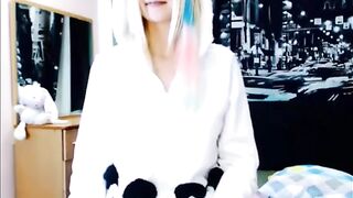Cute teen teasing on webcam