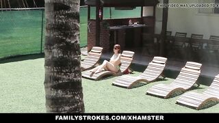 FamilyStrokes - Annoying Step-Sis Blackmailed By Brother