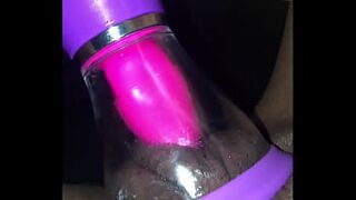 Watch my pussy get sucked and lucked. Gets huge!!
