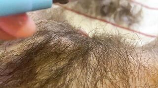 TRIMMING MY SUPER LONG PUSSY HAIR CLOSEUP