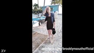 Petite Blonde Bombshell Brooklyn South on the Beach