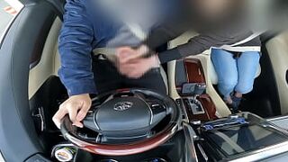 A frustrated married woman makes me ejaculate with a handjob while driving