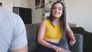 Hot sister massage helps stepbrother