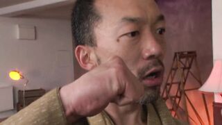 Japanese teen gets squirted by some guys before getting peed in her mouth